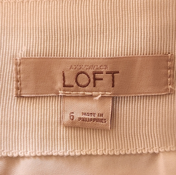 Ann Taylor‎ Loft Women's Striped Pencil Mini Skirt Pink Blue Gold Black White 6 - Picture 2 of 10